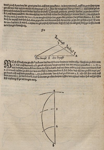 Division of a Line Segment in a Ratio Given by Two Other Segments and Attempt at Trisection by Albrecht Dürer